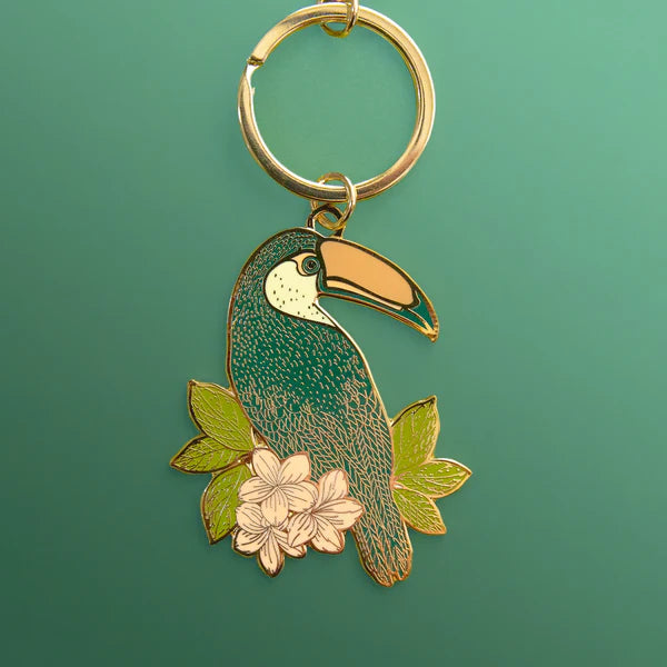 Toucan Enamel Keychain